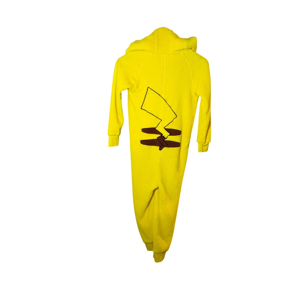 Pokemon Pikachu Hooded Costume Jumpsuit Kids Small Plush Fleece Yellow Opposuits